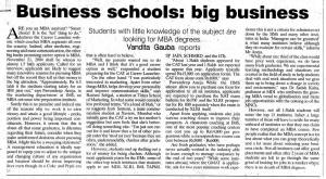 big business reported in The Statesman, New Delhi